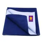 naughty baby Fleece Baby Bed Protecting Mat (ROYAL BLUE, Small)