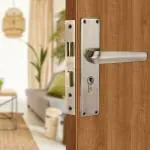 Godrej Locks Mortise Lock I Mortise Door Handle Lock for Main & Internal Door in Residential & Commercial Spaces I NEH 20-1 CK I Antique Brass Finish 20cm / 8 Inches Handle, with Lock & 3 Keys