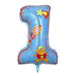 Grand Shop Blue Aluminium One Number Foil Toy Balloon