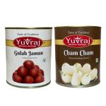 Yuvraj sweets Gulab Jamun & cham cham combo pack (1 kg x 2 ) pack