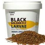 Tunai Black Soldier Fly Larvae Dried 60X More Calcium 40-Percentage Protein Rich Fish Food for Oscar, Arowana, Flowerhorn, Turtles & Other Reptiles of All Life Stages 500g (Pack of 1)