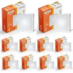 Kolors 15W 3 in 1 Colour Changing LED Surface panel light, Square | Surface Led panel lights for false ceiling | Switch between: Cool white, Warm white, Natural white,Pack of 10 pcs