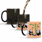 YuBingo Gift for Lazy Friend - Ceramic Coffee Mug, Tea Cup, BFF, Dost, Panda Gifts Gift for Lazy Friend (Black Colour Changing Magic Mug, Magic, 320ML)