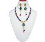 JAYA VISION ENTERPRISES Gemstone Lapis Lazuli & Turquise beads necklace