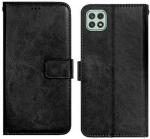 AmericHome Samsung Galaxy A22 5G Black Rubber, Cloth, Artificial Leather Shock Proof Mobile Back Cover