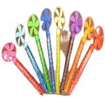 HARSH PLAST Products Colorful Bubble Blaster Toy Long Stick for Kids Bubble Blower with Wand and Windmill Toy for KidsBubble Maker for Kids13 inch (Pack of - 2)