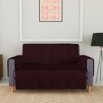 Kuber Industries Sofa Cover | Velvet Sofa Cover | 2-Seater Sofa Cover for Home Décor | 450 GSM Sofa Cover Set for Living Room | Sofa Slipcover | Couch Cover | Brown