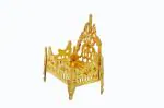 ACRYSIL Brass Shinghashan for God Siza, 13 cm Height, 10 cm Length, 7 cm Width (1)