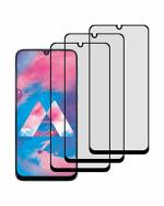 GADGETRONICS Samsung M30 and M30S Black Tempered Glass Scratch Resistant and Anti Fingerprint Screen Protector