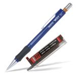 Aristo WD1 0.5mm Fully Retractable Blue Mechanical Pencil With Metal Cap, Nozzle & Clip, An Inbuilt Eraser And 12 HB Leads For Writing & Drawing - 85115B
