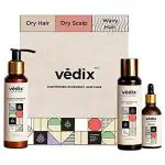 Vedix Customized Hair Fall Control Regimen for Dry Hair - Dry Scalp & Wavy Hair - Customized Ayurvedic Hair Care Regimen - 3 Product Kit - Anti Hair Fall Oil Onion + Indian Licorice - Anti-Hairfall Shampoo For Dry Hair - Vithan Pro Hair Growth Serum