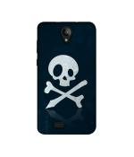 Casotec Skull & Crossbones Design Printed Silicon Soft TPU Back Case Cover for Swipe Konnect Plus