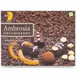 Ambrosia Delicatessen Arabian Delight Choco Dates 250 Grams, Premium Dates, Khajoor, Khajur, Chocolate Dates Gift Pack Box, 100% Natural Sweetener, Gluten Free, Vegan, Non GMO