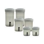 ZOOV Food Grade, BPA Free,Storage Container Set of 6Pcs (750ml* 2, 500ml* 2, 400ml* 2) Grey
