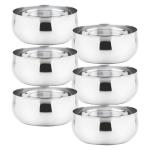 Prabha High Quality Swift Stainless Steel Bowl, Katori, Vati, Set Of 6 Pcs