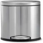 OPR Stainless Steel Plain Pedal Dustbin with Lid And Bucket, Trash Can for Home, Bathroom, Outdoor, Indoor, Kitchen, Bedroom, Office with Lid - (8 x 13 Inches, 8 L, silver)