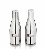 TIARA - Casino Size2 Stainless Steel Salt & Pepper Shaker Air Tight Container - Large 2pc