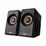 FRONTECH 2.0 USB Powered Multimedia Speakers | 2 x 2.5W Drivers (5 cm) | 3.5mm Jack Connectivity | for Laptop, PC, TV, Mobile | 1 Year Warranty (SPK-0001, Black)