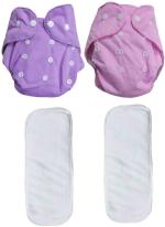 Miracle Moms Multicolor Adjustable Diaper - Small (Pack of 2)