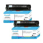 EAIERS 305A Compatible for Hp CE410A Toner Cartridge for HP Laserjet Pro 300 Color M351a, MFP M375nw, M451dn, M451dw, M451nw, M475dn, M475dw (Black Pack of 2)