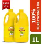 GKD's Premium 100% Pure Coconut Oil Jar 1L (Pack of 2)