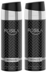 Rosila Wings Deodorant Spray For Men And Women, 200 Ml Each (Pack Of 2)