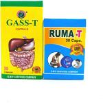 Herbshd Pharmaceutical RUMA-T 30 Capsule & GASS-T 30 Capsule For All Type Pain Relief( Combo Pack)