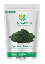 NISARG ORGANIC FARM Spirulina Powder I Immunity & Health Supplement I Plant Based Protein Superfood I Traditional Method Made I Pure and Natural I Superfoods Daily Greens - 500 gm