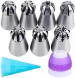 Rangwell Russian Ball Piping Nozzles Set (Pack of 7)