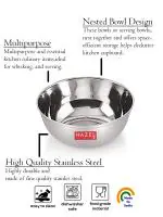 HAZEL Stainless Steel Bowl Vati | Steel Bowl Set For Kitchen | Dinner Bowl Katori Serving Wati, 200 ML, Set of 1