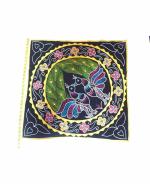 Zoltamulata Applique Work Wall Hanging Multicolor Velvet chandua Canopy Dual pecock Tapestry Boho Psychedelic for Home Decor with (27 X 27 cm)
