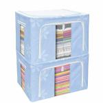 ELITEHOME 66Ltr Wardrobe Storage Organizer for Clothes, Foldable Cloth Storage Box Garment Cover