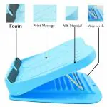 FirstFit Adjustable Balance Board, Calf Stretcher, Portable and Non-Slip Incline Slant Board for Foot Stretcher, Leg Stretcher and Under Desk Footrest - Size (26 x 28.5 x 8cm) Blue