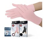 Doctor Arthritis Developed Full Fingered Arthritis Compression Gloves (Pink) and Doctor Written Handbook - Soft with Mild Compression, for Arthritis, Raynauds Disease & Carpal Tunnel (M
