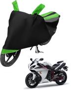 Mockhe Bike Cover for Yamaha R1 , Dustproof UV Protection water resistant Custom Fit Cover-(Black-Green )