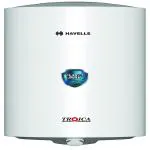 Havells Troica 25 Litre Storage Water Heater | Metal Body, Glass Coated Tank | Warranty: 7 Year on Tank, Free Flexi Pipes,Free Installation | (White Grey)