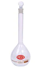 Pasco Borosilicate Glass Volumetric Flask For Scientific And Multi Purpose Use, 250 Ml