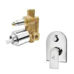 ESSE 18 (OMS-134) Brass Exposed Kit for 5 Way Single Lever Diverter with 5 Way Concealed Diverter in 45mm Cartridge (Complete Set)