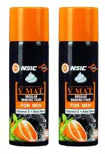 V Mat Shaving Foam, 400 Grams Each (Pack Of 2)
