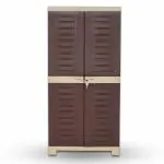 Supreme Furniture Fusion SR 02 Plastic Shoe Rack for Home (Med,G.Brown/D.Beige)