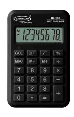 Bambalio 8 Digits Pocket Size Electronic Calculator | Model - BL-150 | 3 Years Warranty | Colour - Black | Pack of 3