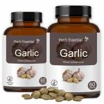 Herb Essential Garlic (Lasuna Allium Sativum) 500 mg 60 Tablets(Pack of 2)
