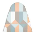 Encasa Homes Ironing Board Cover for Bathla X-Press Ace & Lite Boards with 4 mm Extra Thick Felt Pad - Blocks - Heat Resistant Fabric, Protective Insulation from Steam Press, 109x38 cm