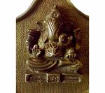 Kalarambh Bharat Haat Yellow Brass Lord Ganesh On Hand Fan Wall Decor Art 12 x 2 x 15 cm