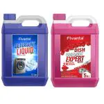 Fivanta 5Ltr Multipurpose Cleaning Gel With 5Ltr Front Load Liquid Detergent- Pink