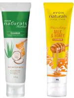 Avon Naturals Milk And Honey Nourishing Cleanser, Naturals Herbal Cleanser 100 gm Each - Pack Of 2