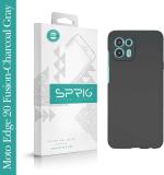 Sprig Liquid Silicone Grey Back Cover For Motorola Edge 20 Fusion, Moto Edge 20 Fusion