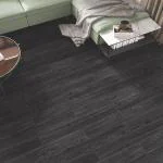 Plantex SPC Tiles for Floors/Interlocking Sound Insulated Floor Tiles/Click N Lock Wooden Flooring for Livingroom/Kitchen/Bedroom - 30 Square Feet/10 Tiles, Obsidian Noir (Water and Fire Resistant)