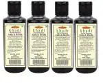 Khadi Herbal Pure & Natural Shampoo Amla Reetha Shampoo | Hair Cleanser | Anti-Hair Fall Shampoo | Shampoo for Thick & Strong Hair (Pack of 4) (840 ml)