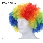 Asfly Wigs for Vibrant Celebrations | Woman & Men's Wings | Party Wigs | Express Yourself with Colorful Wigs Multicolor 3 -Pk-1